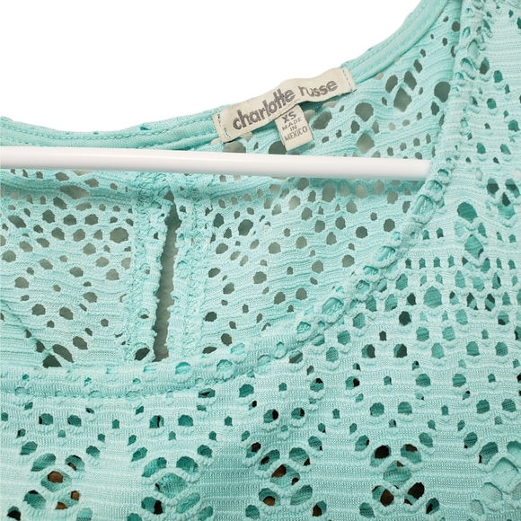 CHARLOTTE RUSSE DRESS AQUA BLUE TURQUOISE WORN ONCE - Picture 3 of 3